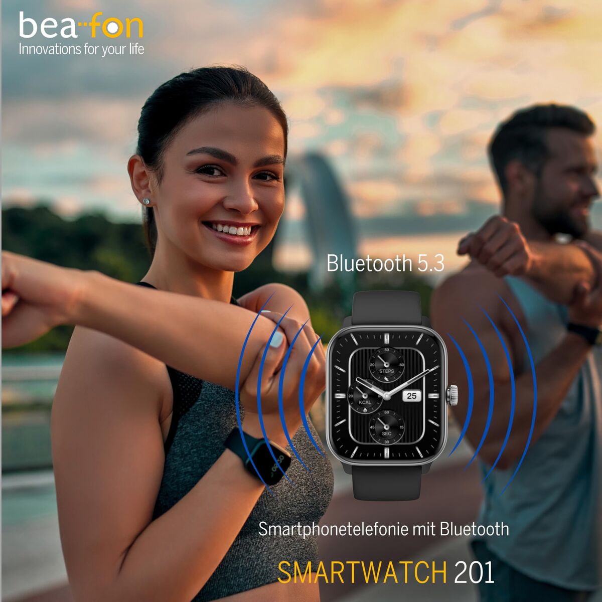 Smartwatch beafon WATCH 201 1,85" Black Silver